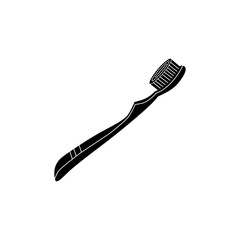 Toothbrush icon in trendy flat style isolated on white background