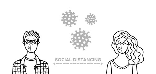 Social distancing during outbreak of the coronavirus