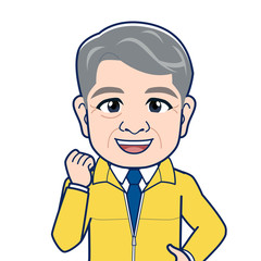 ユニフォームを着た上司