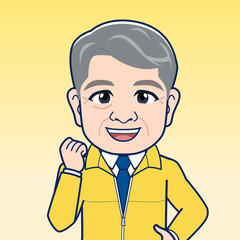 ユニフォームを着た上司