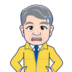 ユニフォームを着た上司