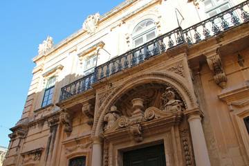 Fototapeta na wymiar baroque palace in mdina (malta)