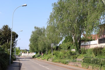 La rue Centrale &agrave; Corbas - Village de Corbas - D&eacute;partement du Rh&ocirc;ne - France