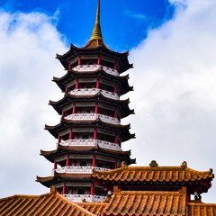 The Chin Swee Caves Temple is a Taoist temple in Genting Highlands, Pahang, Malaysia, scenery from...