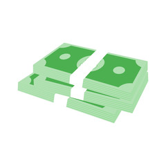 Money mass pile dollar vector