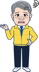 ユニフォームを着た上司