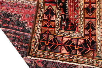 Old and modern Persian Colourful Arabesque and handmade carpet, rug gelim, and Gabbeh with the...