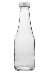 Empty ketchup bottle .