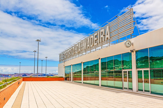 Madeira Airport with lettering, exterior view