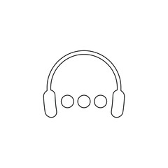 Headphone for support or service - icon isolated on white 