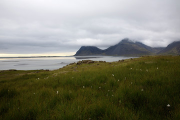 Iceland - August 29, 2017: Scenery and coast along the Ring Road, Iceland, Europe