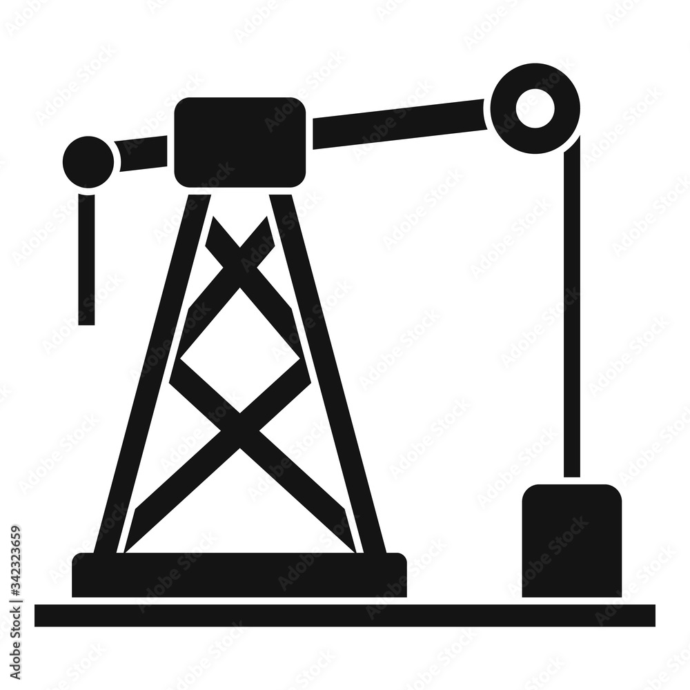 Poster gas derrick icon. simple illustration of gas derrick vector icon for web design isolated on white ba