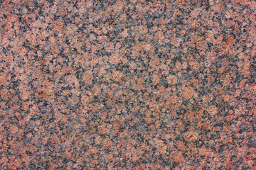 Granite stone wall texture pattern, natural mineral smooth rock background. Granite massive rock structure background. Empty rough rustic stone material, dark red granite surface mockup