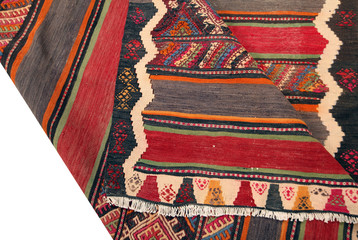 Old and modern Persian Colourful Arabesque and handmade carpet, rug gelim, and Gabbeh with the...