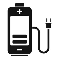 Charge battery car icon. Simple illustration of charge battery car vector icon for web design isolated on white background