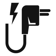 Hybrid car plug icon. Simple illustration of hybrid car plug vector icon for web design isolated on white background