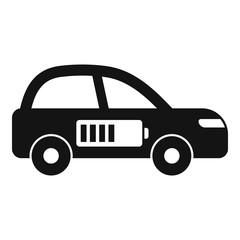 Electric car icon. Simple illustration of electric car vector icon for web design isolated on white background
