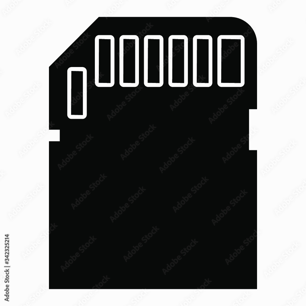 Poster simple icon of a new memory card. vector icon.