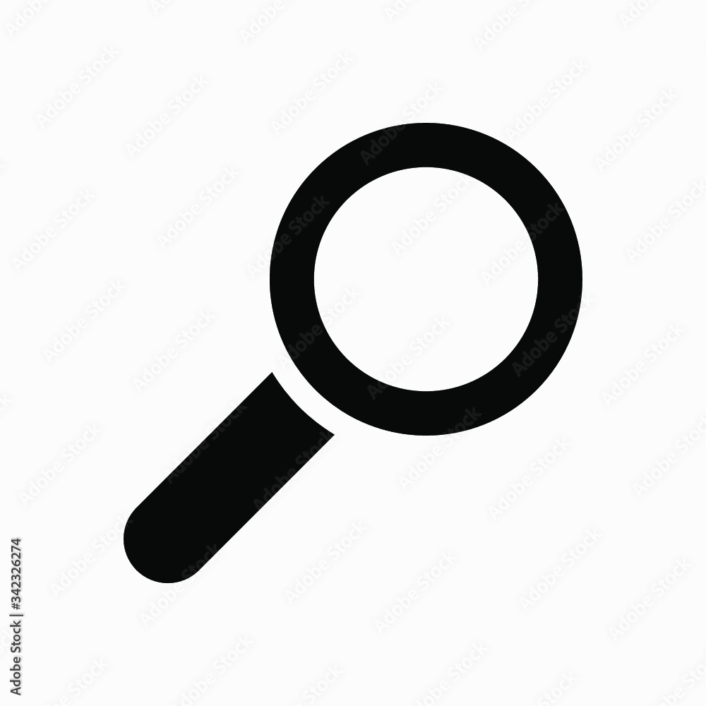 Poster new vector magnifying glass icon with reflection. vector icon.