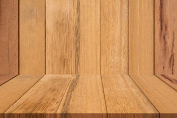 Woods board background. Painted wood wall for interior design background. Painted wood wall for interior design background. Product showcase empty room.Creative design.