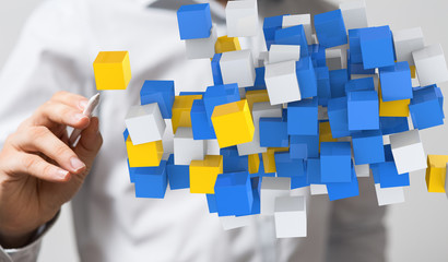 Cloud storage and Computing concept digital