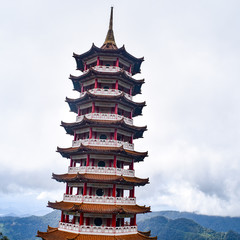 The Chin Swee Caves Temple is a Taoist temple in Genting Highlands, Pahang, Malaysia, scenery from...