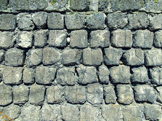 Wall from an old cinder block