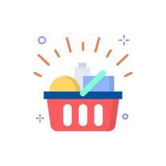 Shopping Basket Vector icon.