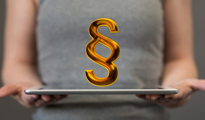 paragraph insurance law sign digital in hand