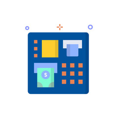 Cash Machine Vector icon.