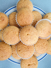 Homemade muffins cooked during the confirmation of the covid-19 virus