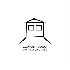 Real estate company logo template concept design illustration vector on isolated white background.