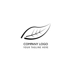 Eco friendly with leaf company logo template concept design illustration vector.