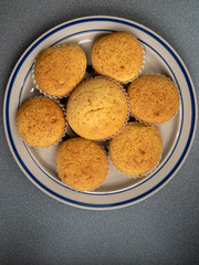 Homemade muffins cooked during the confirmation of the covid-19 virus