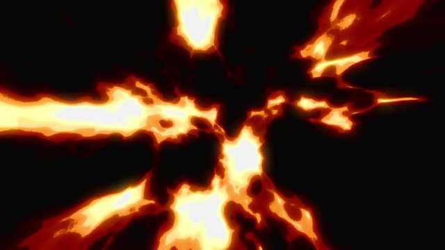 Comic Manga Fire Fx Background Loop/ 4k animation of a comic cartoon manga flash action fx with dynamic posterized burning flames seamless looping