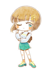 ヘアピンとミニスカートの子