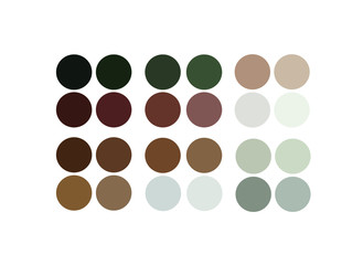 neutrals color palette, procreate  swatches. Highlights of Cover Stories.