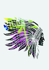 native american graphic design vector art