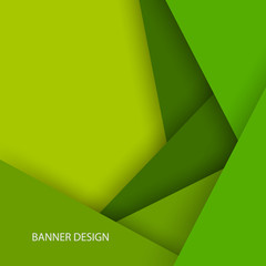 Green triangle geometric Vector background abstract overlap layer