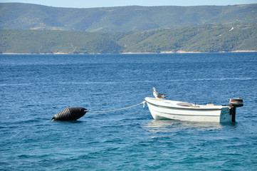 Fishing Boat in The Sea. Croatia