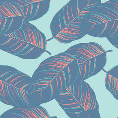 Tropical Leaf. Modern Motif. Jungle Print. Foliage