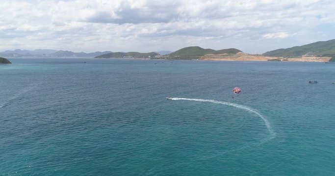 Parasailing At Hon Tam Island, Nha Trang Bay, Khanh Hoa, Vietnam