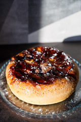 sweet freshly baked apple biscuit cake with sugar