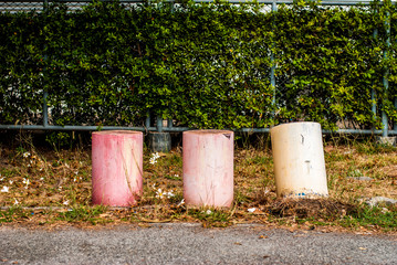 Fototapeta premium Stone chairs in the public section