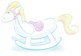 White Rocking Horse