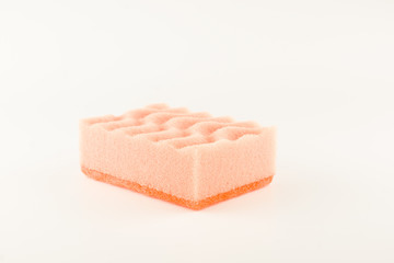 foam rubber sponges isolated on a white background for washing dishes