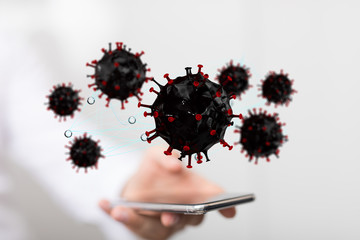 virus. Novel, people  Concept  quarantine.