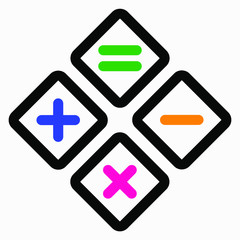 Fototapeta premium Calculator Color Icon Vector Template