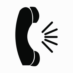 Dark phone icon vector. Phone icon illustration.