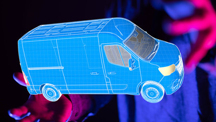 Transport Cardboard boxes, logistics and delivery concept digital  3d.